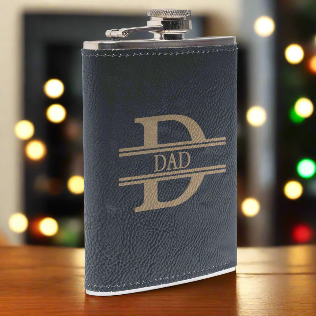 Engraved Leather Flasks - Image 3